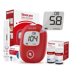 Sinocare Smart Electronic Non Invasive Glucose Meter Glucometer Glucose Sensor Blood Glucose Monitor With Diabetic Test Strips