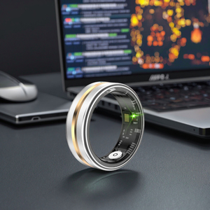 SR03 Stainless Steel OEM Smart Ring With Temperature Fitness Sleep BT Calling Custom Health Monitoring Smart Rings for Men