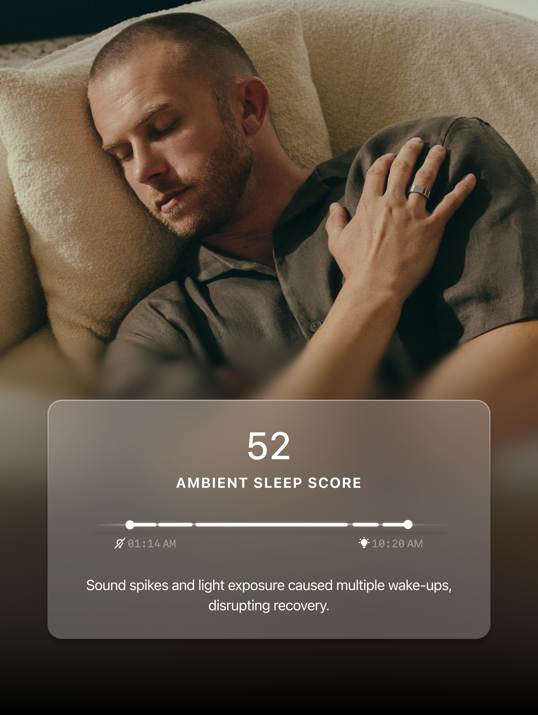 Unified Sleep Reports showing ambient sleep score